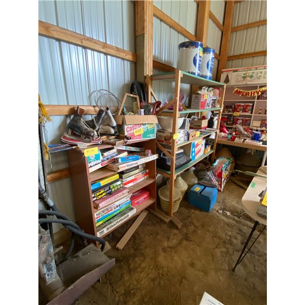 2- Wooden shelf units (not to be moved until 4pm July 12th)