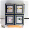 Image 1 : LOT OF 4 NEW FASHION RINGS WITH BOXES