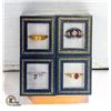 Image 1 : LOT OF 4 NEW FASHION RINGS WITH BOXES