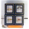 Image 1 : LOT OF 4 NEW FASHION RINGS WITH BOXES