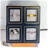 Image 1 : LOT OF 4 NEW FASHION RINGS WITH BOXES