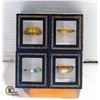Image 1 : LOT OF 4 NEW FASHION RINGS WITH BOXES