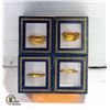 Image 1 : LOT OF 4 NEW FASHION RINGS WITH BOXES