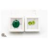 Image 1 : #73-GREEN PERIDOT 2.60CT & JADE 9.95 CT GEMSTONES