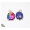 Image 1 : #69-NATURAL LAPIS LAZULI ,RAINBOW SOLAR QZ PENDANT