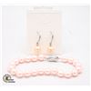 Image 1 : #29-SEA SHELL PEARL BRACELET 7.5"& EARRINGS