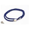 Image 1 : #15- NATURAL DARK BLUE JADE ,PEARL  NECKLACE 18"