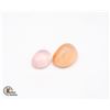Image 1 : #185- NATURAL ORANG AGATE 26.50CT & ROSE QZ 11.35C