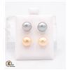 Image 1 : #144-NATURAL AKOYA PEARL EARRINGS  2PCS