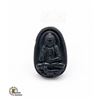 Image 1 : #176- NATURAL BLACK OBSIDIAN BUHHDA PENDANT