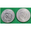 Image 3 : 19)  LOT OF 2 USA 1972 EISENHAUER SILVER DOLLARS