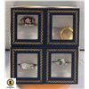 Image 1 : LOT OF 4 NEW FASHION RINGS WITH BOXES