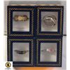 Image 1 : LOT OF 4 NEW FASHION RINGS WITH BOXES