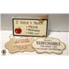 Image 1 : LOT OF 3 VARIOUS QUOTE PLAQUES