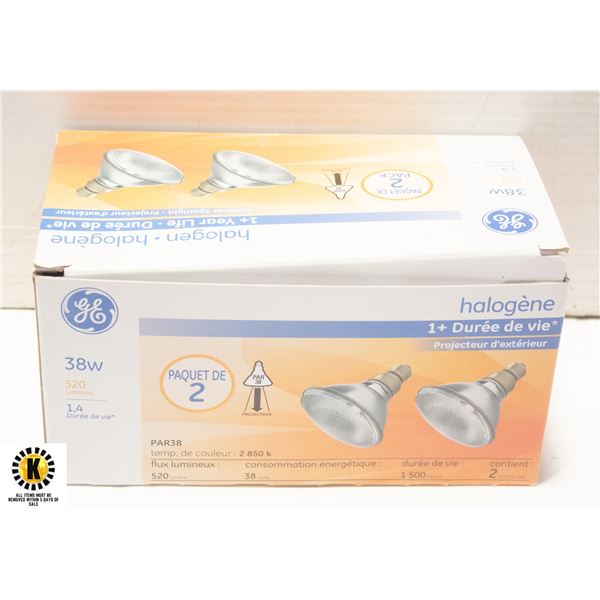 PAIR OD 38W HOLOGEN LAMPS NEW IN BOX