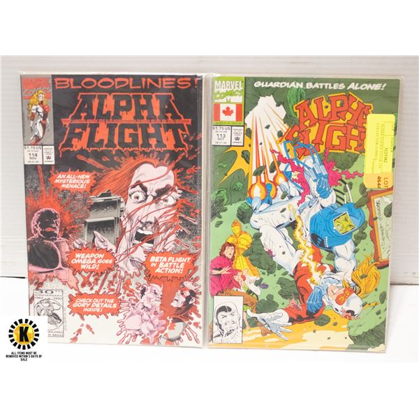 ALPHA FLIGHT #113 & 114 COLLECTOR COMICS