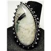 Image 1 : 11)  ELONGATED OVAL MOON STONE SIZE 8.25 RING WITH
