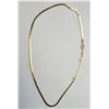 Image 1 : 20)  GOLD TONE 16" FLAT HERRINGBONE CHAIN.