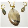 Image 1 : 1)  NATURAL OVAL SCENIC DENDRITIC OPAL PENDANT ON