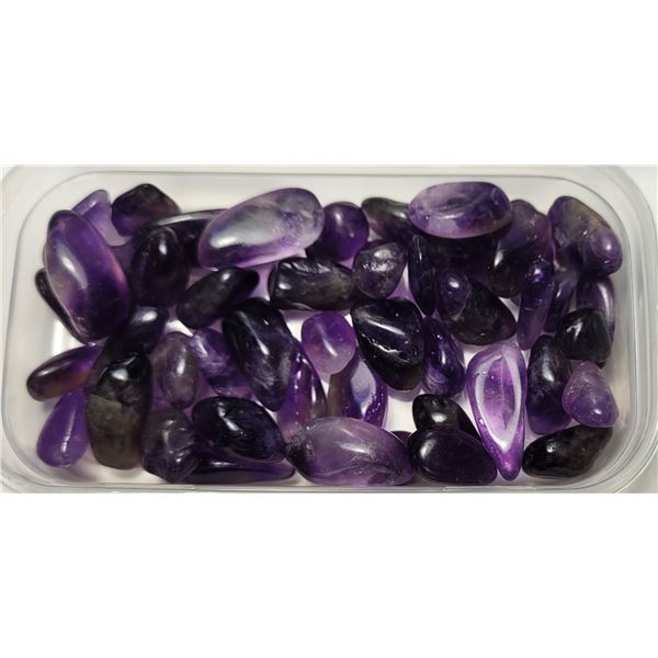 24)  LOT OF 59.6 CTS OF NATURAL POLISHED AMETHYST