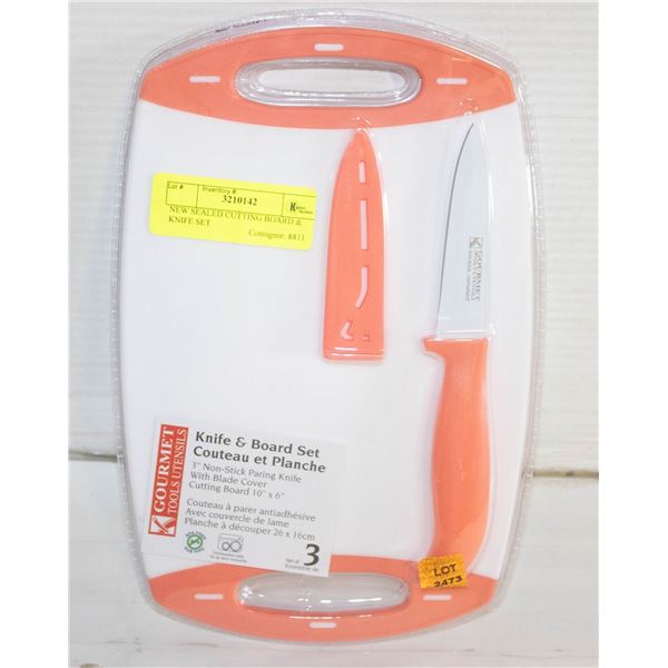 NEW SEALED CUTTING BOARD & KNIFE SET