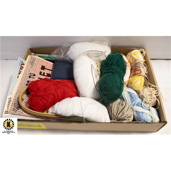 CROCHET YARN /NEEDLES /BOOKS