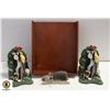 Image 1 : GOLF BOOKENDS 5"X5.5"X7" HIGH