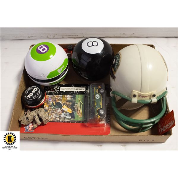 VINTAGE 8 BALLS, GREY CUP FOOTBALL, YOYO & MORE