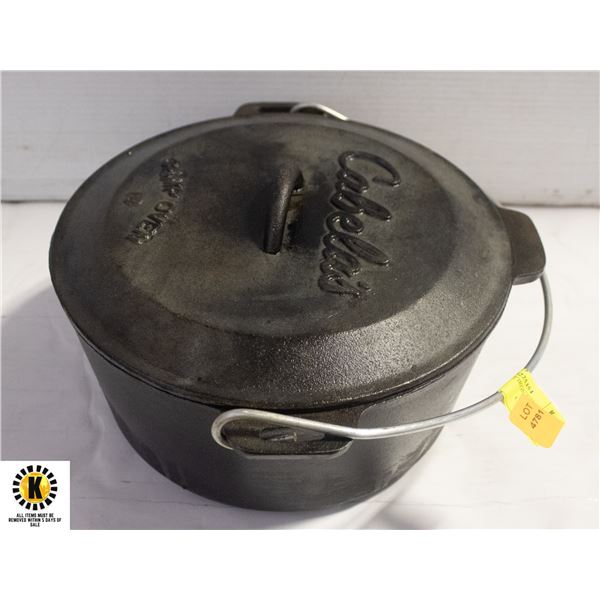 CABELAS CAST IRON DUCTH OVEN LARGE 10