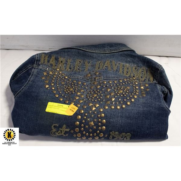 HARLEY DAVIDSON STUDDED JEAN JACKET S-ESTATE