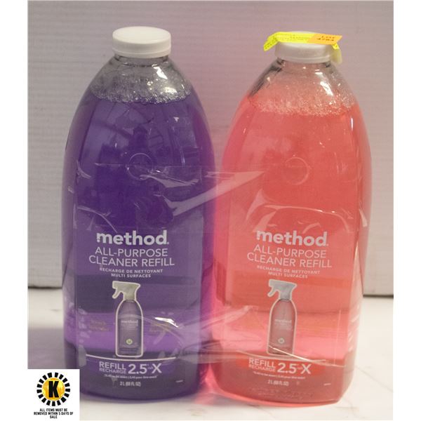 NEW 2 BOTTLES METHOD REFILL LAVENDER AND