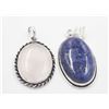 Image 1 : #251-NATURAL LAPIZ LAZULI & ROSE QUARTZ PENDANT