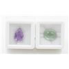 Image 1 : #227-AMETHYST 4.40 CT & PRENITE 6.90 CT GEMSTONE