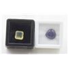 Image 1 : #195-BLUE TANZANITE  4.50CT &  YELLOW OPAL  2.20 C