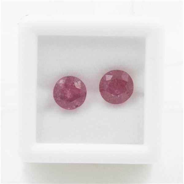#172-HEATED RUBY GEMSTONE ONE PAIR  4.25CT