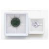 Image 1 : #236-AMETHYST 3.36 CT  & GREEN EMERALD 13.80CT