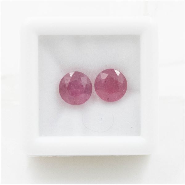 #170-HEATED RUBY GEMSTONE ONE PAIR  4.00 CT