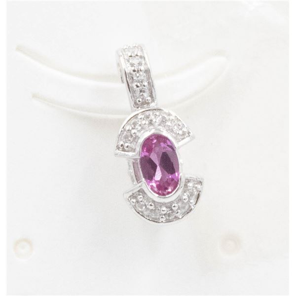 #134-PINK SAPPHIRE PENDANT