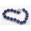 Image 1 : #67-NATURAL LAPIZ LAZULI BRACELET 7.5"