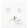 Image 1 : #41-AKOYA PEARL EARRING & SHELL PEARL PENDANT