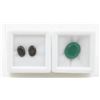 Image 1 : #203-BWORN TOURMALINE 1.70CT  & GREEN AGATE 4.35 C