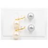 Image 1 : #31- SEA SHELL PEARL EARRINGS 2 PAIR