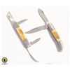 Image 1 : 2 NEW TWIN TREE "BONE HANDLED" FOLDING KNIVES
