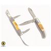 Image 1 : 2 NEW TWIN TREE "BONE HANDLED" FOLDING KNIVES