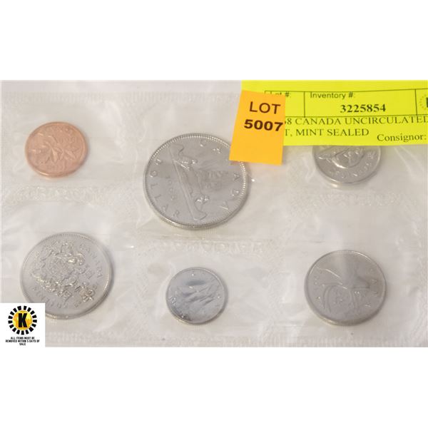 1968 CANADA UNCIRCULATED COIN SET, MINT SEALED