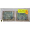 Image 1 : x2 WWII ALLIED OCCUPATION CURRENCY NOTES
