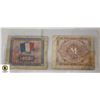 Image 2 : x2 WWII ALLIED OCCUPATION CURRENCY NOTES