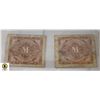 Image 2 : x2 WWII ALLIED OCCUPATION CURRENCY NOTES