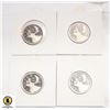 Image 1 : x4 VARIOUS CANADA 25 CENTS PROOF COINS