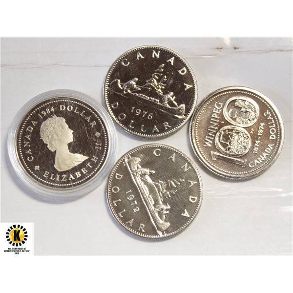 x5 VARIOUS CANADA UNC/PROOF NICKEL $1 COINS